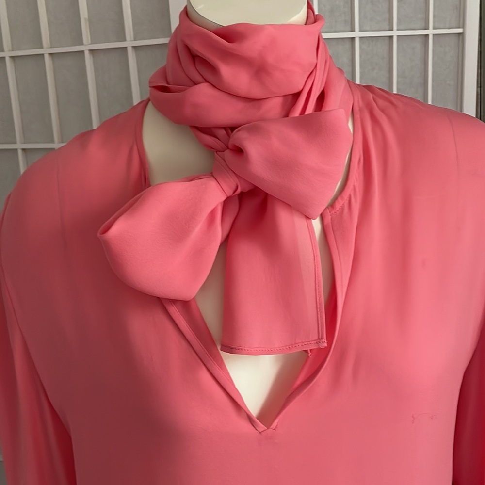 To Bow or Knot- Stella McCartney Melon Silk Blouse Euro 44